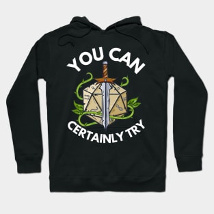 You can Certainly Try Critical Fail D20 Dice Roleplaying Hoodie